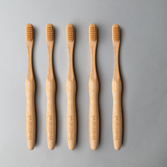 Eco-Friendly Bamboo Toothbrush Bundle (5-Pack) - Sustainable Oral Care