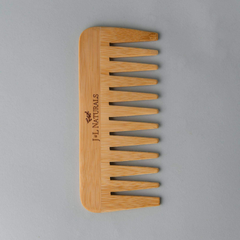 Bamboo Detangling Comb - Natural Wide Tooth Comb for All Hair Types