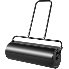 VEVOR 17-Gallon Lawn Roller - Sand/Water Filled Steel Yard Roller with Easy-Turn Plug & Ergonomic Handle - Ideal for Lawn, Garden, Farm & Park Maintenance - Black