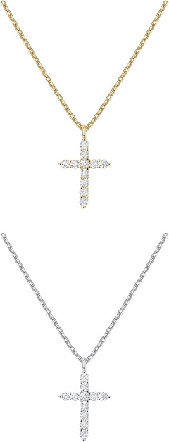 PAVOI 14K Gold Plated Cross Necklace for Women | Cross Pendant | Gold Necklaces for Women