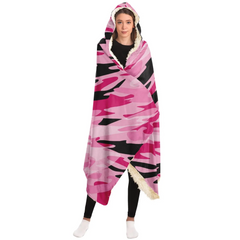 Pink-Camo Hooded Blanket - Ultra Soft & Cozy