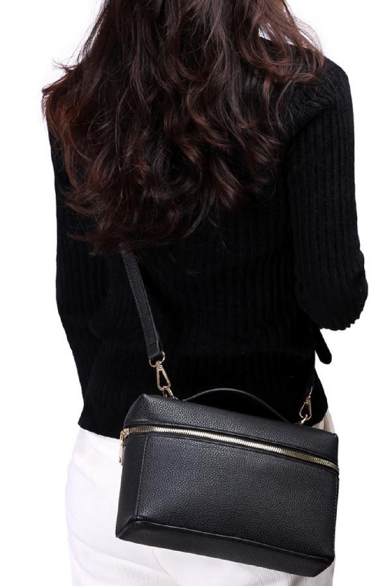 Stylish Pebbled Vegan Leather Crossbody Bag with Adjustable Strap - Perfect for On-the-Go