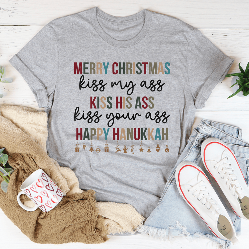 Merry Christmas Tee - Festive Holiday Shirt, 100% Soft Cotton, Made in USA