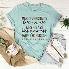 Merry Christmas Tee - Festive Holiday Shirt, 100% Soft Cotton, Made in USA