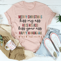 Merry Christmas Tee - Festive Holiday Shirt, 100% Soft Cotton, Made in USA