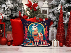 Festive Llama Christmas Throw Pillow - Vibrant & Durable Outdoor/Indoor Decor | 14x14 Inches - Caroline's Treasures