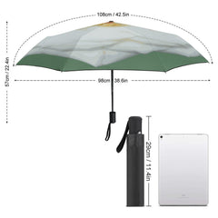 White Rose Auto Umbrella with Anti-UV Coating