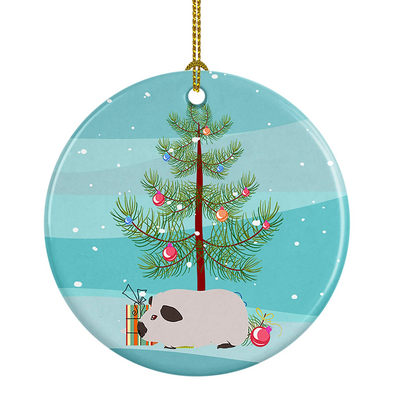 Himalayan Guinea Pig Christmas Ornament - Personalized Ceramic Holiday Décor for Pet Lovers