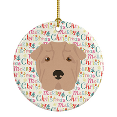 Shar Pei Christmas Ornament - Personalized Ceramic Dog Breed Holiday Decor