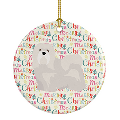 Lhasa Apso Merry Christmas Ceramic Ornament - Personalized Festive Decoration for Dog Lovers