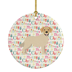 Golden Retriever Merry Christmas Ceramic Ornament - Personalized Holiday Decor, Pet Lovers Gift, USA Made