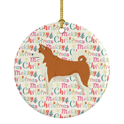 Akita Merry Christmas Ceramic Ornament - Festive Holiday Decor & Perfect Gift Idea