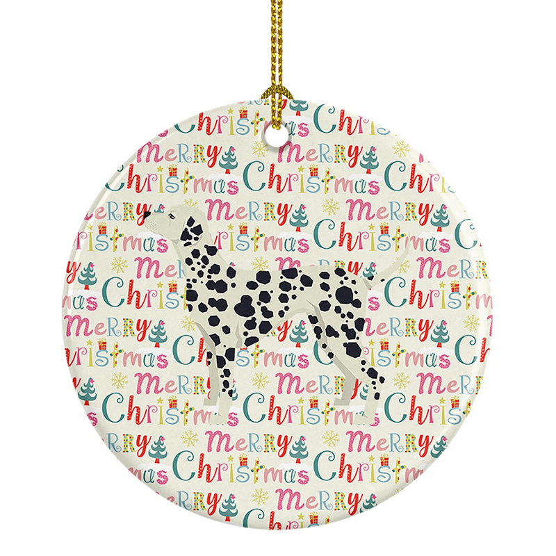 Dalmatian Merry Christmas Ceramic Ornament - Personalized Holiday Tree Decoration | Caroline's Treasures