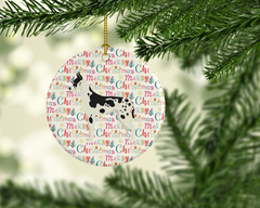 Great Dane Merry Christmas Ceramic Ornament - Festive Pet-Themed Holiday Decor | Personalized & High-Quality