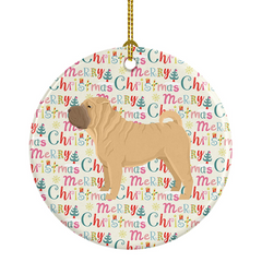 Shar Pei Merry Christmas Ceramic Ornament | Personalized Holiday Decoration | Caroline's Treasures