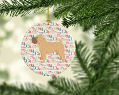 Shar Pei Merry Christmas Ceramic Ornament | Personalized Holiday Decoration | Caroline's Treasures