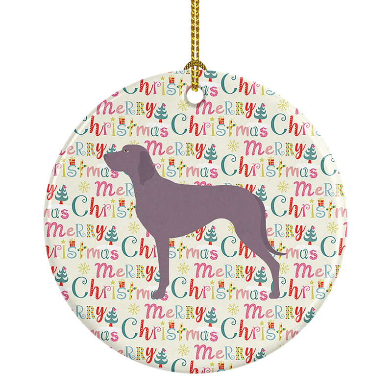 Weimaraner Merry Christmas Ceramic Ornament - Perfect Holiday Decoration & Personalized Gift | Caroline's Treasures