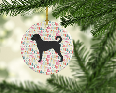 Labradoodle Merry Christmas Ceramic Ornament - Personalized Holiday Decor Gift