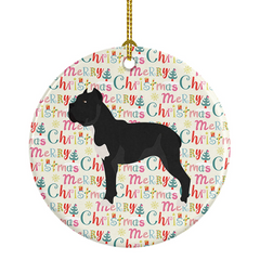 Cane Corso Merry Christmas Ceramic Ornament | Festive Dog Breed Christmas Décor - Personalized Holiday Charm