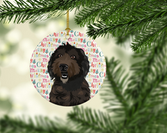 Doodle Chocolate #1 Christmas Ceramic Ornament - Personalized Holiday Decor Made in USA - Perfect Gift for Dog Lovers