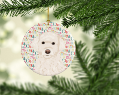 Doodle Cream #2 Christmas Ornament – Personalized Breed Specific Art, Holiday Decor