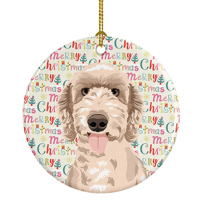 Doodle Fawn #5 Christmas Ceramic Ornament | Personalized Holiday Decor | Vibrant Full-Color Pet Gift