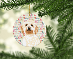 Doodle Red #2 Christmas Ceramic Ornament - Personalized Holiday Decor & Perfect Gift for Dog Lovers