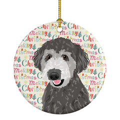 Doodle Silver #2 Christmas Ceramic Ornament - Personalized Holiday Pet Decoration