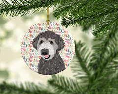 Doodle Silver #2 Christmas Ceramic Ornament - Personalized Holiday Pet Decoration