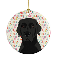 Charming Labrador Retriever Black Christmas Ornament | Personalized Holiday Decor