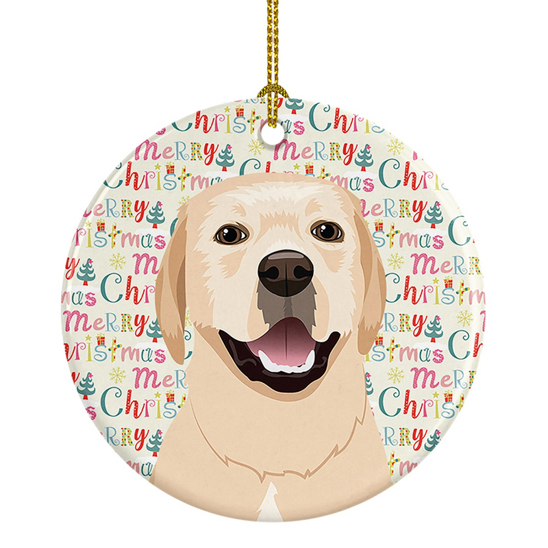 Personalized Labrador Retriever Yellow Christmas Ornament – Custom Holiday Decor