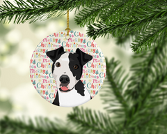 Pit Bull Black #2 Christmas Ceramic Ornament - Personalized Holiday Decor for Dog Lovers