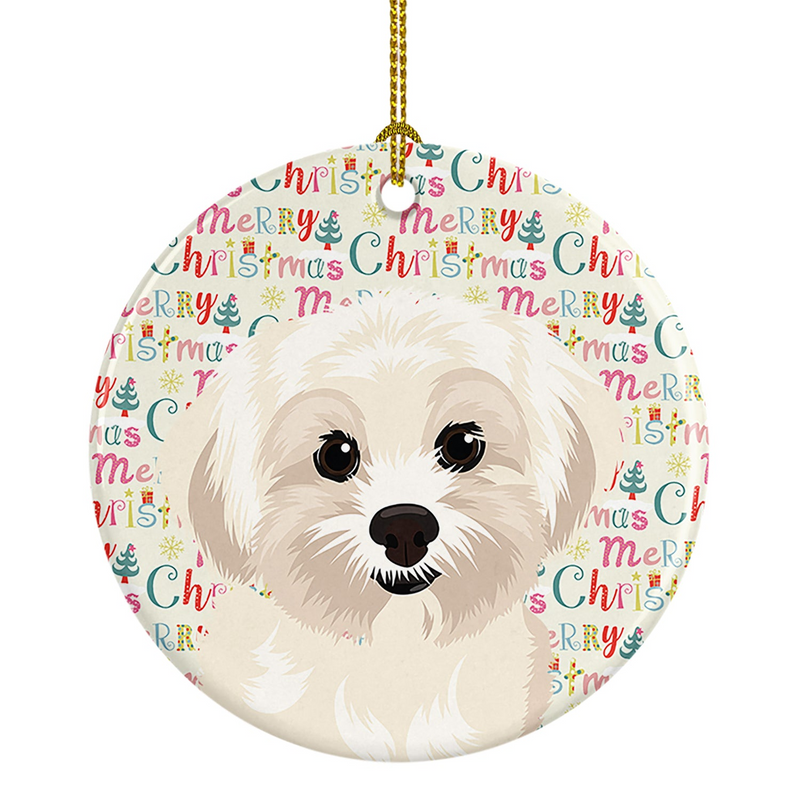 Shih-Tzu Gold #4 Christmas Ceramic Ornament - Personalized Festive Holiday Decor - Made in USA