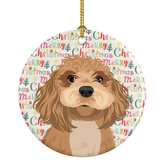 Shih-Tzu Red Christmas Ceramic Ornament - Personalized Holiday Decor for Dog Lovers