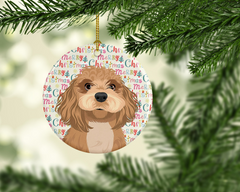 Shih-Tzu Red Christmas Ceramic Ornament - Personalized Holiday Decor for Dog Lovers