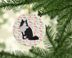 Ragamuffin Cat Christmas Ceramic Ornament - Festive Holiday Décor with Personalized Touch