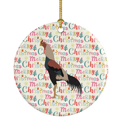 Kulang Chicken Christmas Ceramic Ornament – Personalized Holiday Decor for Farm Animal Lovers