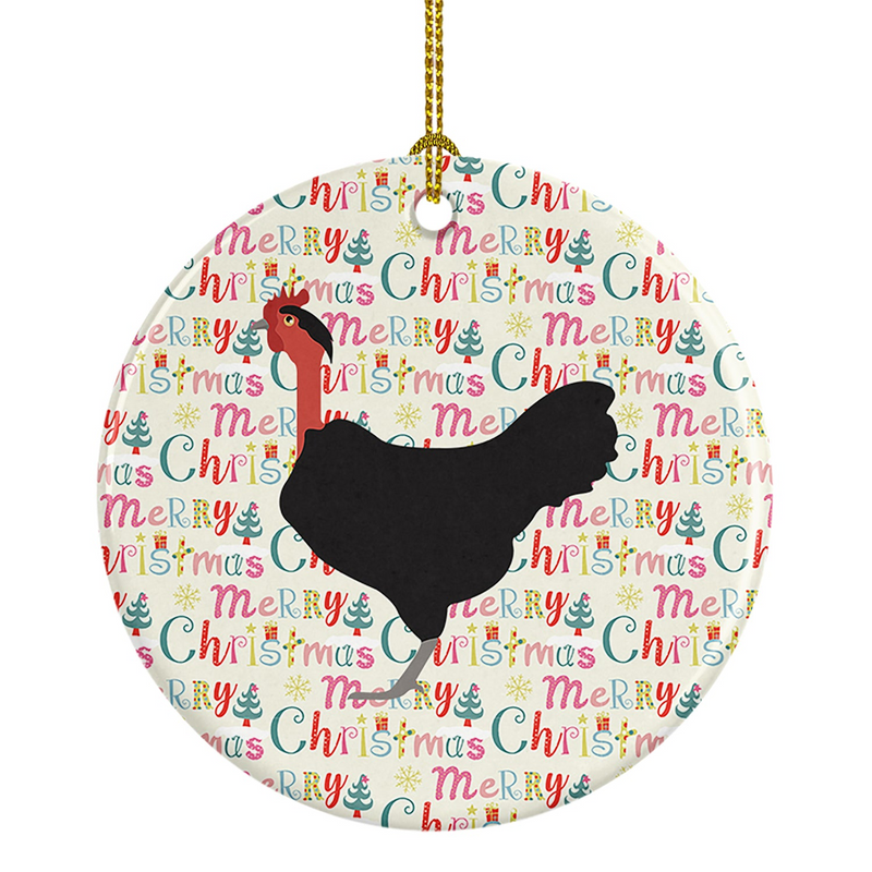 Naked Neck Chicken Christmas Ceramic Ornament - Festive, Personalized Keepsake for Your Christmas Tree