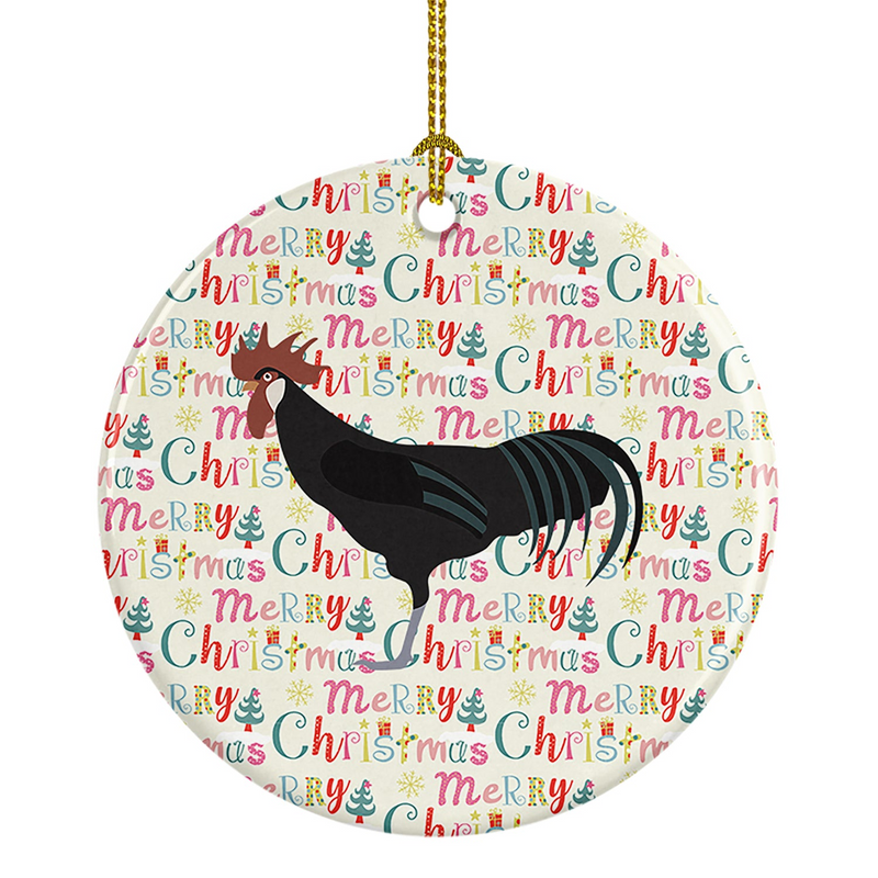 Minorca Catalan Chicken Ceramic Christmas Ornament - Personalized Festive Holiday Decor