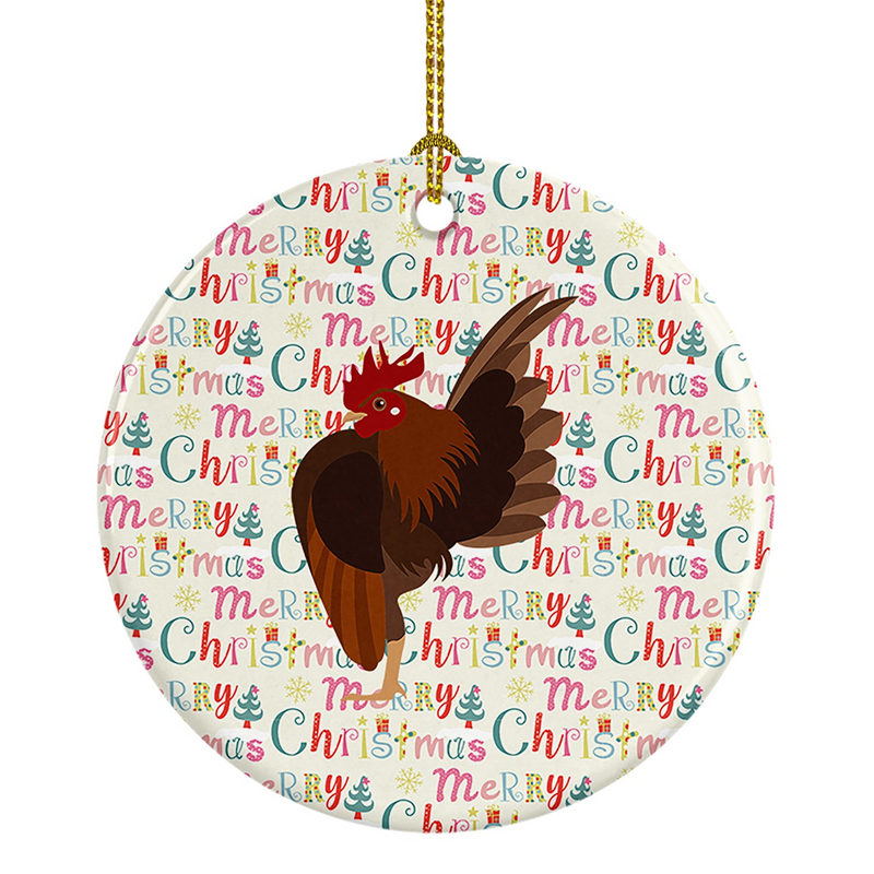 Elegant Personalized Malaysian Serama Chicken Christmas Ceramic Ornament - Holiday Decor