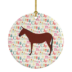 Hinny Horse Donkey Christmas Ceramic Ornament - Personalized Handcrafted Holiday Decoration