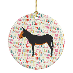 Catalan Donkey Christmas Ceramic Ornament - Personalized Tree Decoration - Perfect Holiday Gift