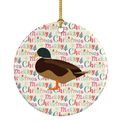 Charming Silver Bantam Duck Christmas Ornament - Ideal Festive Decorations & Personalized Gifts