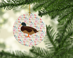 Charming Silver Bantam Duck Christmas Ornament - Ideal Festive Decorations & Personalized Gifts