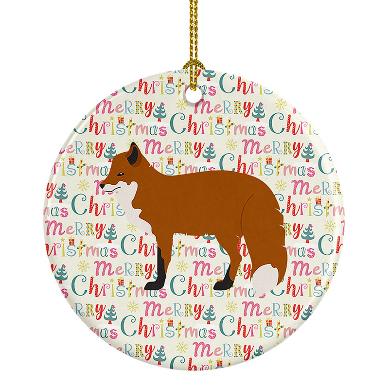 Personalized Red Fox Christmas Ceramic Ornament - Charming & Unique Holiday Décor