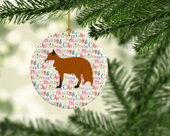 Personalized Red Fox Christmas Ceramic Ornament - Charming & Unique Holiday Décor