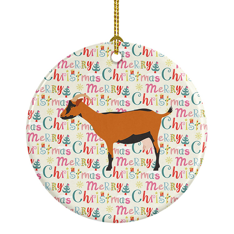 Charming Oberhasli Goat Christmas Ornament – Perfect Holiday Addition