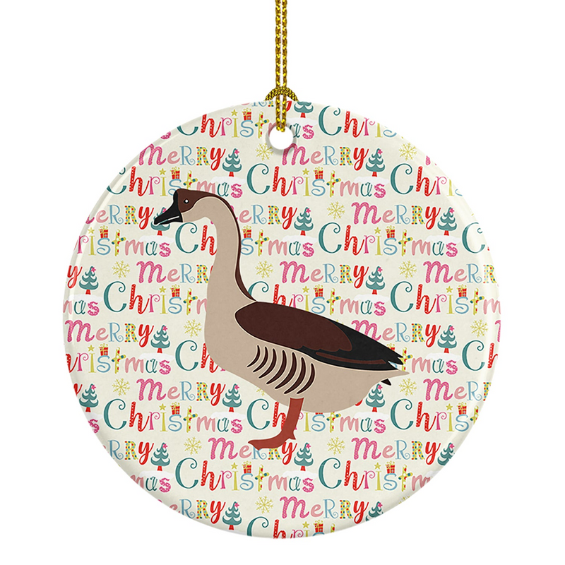 Chinese Goose Christmas Ceramic Ornament - Personalized Festive Holiday Decor Keepsake