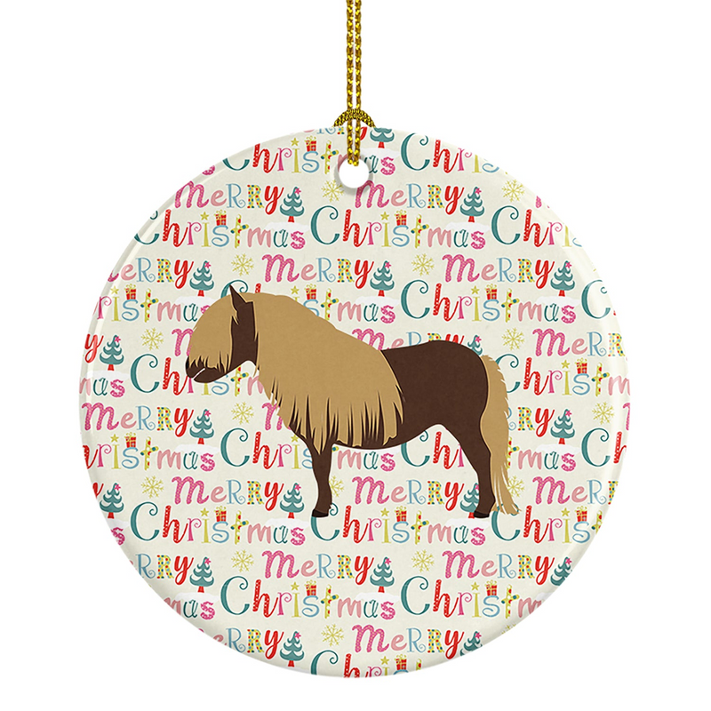 Shetland Pony Horse Christmas Ceramic Ornament - Personalized, Handcrafted Holiday Decor, Made in the USA