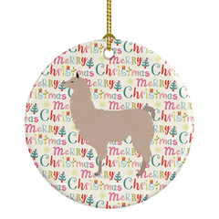 Llama Christmas Ceramic Ornament - Personalized Holiday Tree Decoration - Unique & Charming